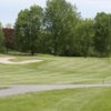 A view of a hole flanked by bunkers at Bay of Quinte Country Club.