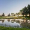 A view of a green with water coming into play at Willow Ridge Golf & Country Club.