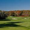 A fall day view from a tee at 18-hole Championship from Cherry Downs Golf and Country Club.