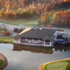 Aerial view of the clubhouse at Legends on the Niagara Golf Course.
