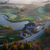 Aerial view of the 9th and 18th hole from the Battlefield at Legends on the Niagara Golf Course