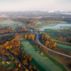 Aerial view of the 18th hole from the Ussher's Creek at Legends on the Niagara Golf Course