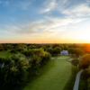 Aerial view of the 14th fairway and green at Port Colborne Country Club.