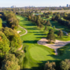 Aerial view of the 10th green from Richmond Hill Golf Club.