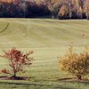 A fall view of a green at Red Falcon Course from Chippewa Creek Golf & Country Club