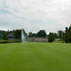 A view of the 18th green and clubhouse in background at Six Foot Bay Resort Golf Club