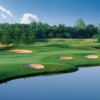 A view of the 3rd hole with water on the right side at Forest City National Golf Club
