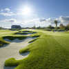 Bunkers surrounding green at The Golf Club at Lora Bay
