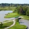 Serpent Nine at Whisky Run GC: View from Serpent's 7th hole - Moonshine - a par-3 featuring an island green