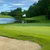 Although Indian Hills GC's 11th hole is a short par-3 of about 150yards, it's one of the most difficult holes requiring a carry over water onto the green guarded by bunkers.