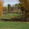 A fall day view of a green at Scottish Glen Golf Course