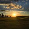 A sunset view of a hole at Nottawasaga Inn Golf Course