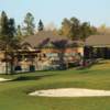 A view of the clubhouse and a well protected hole at Whitewater Golf Club