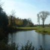A view over the water of a green at Blackwater Golf Course.